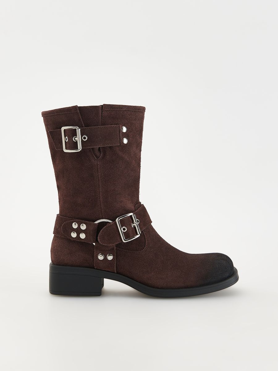 Bottines en daim - brun foncé - RESERVED - 2