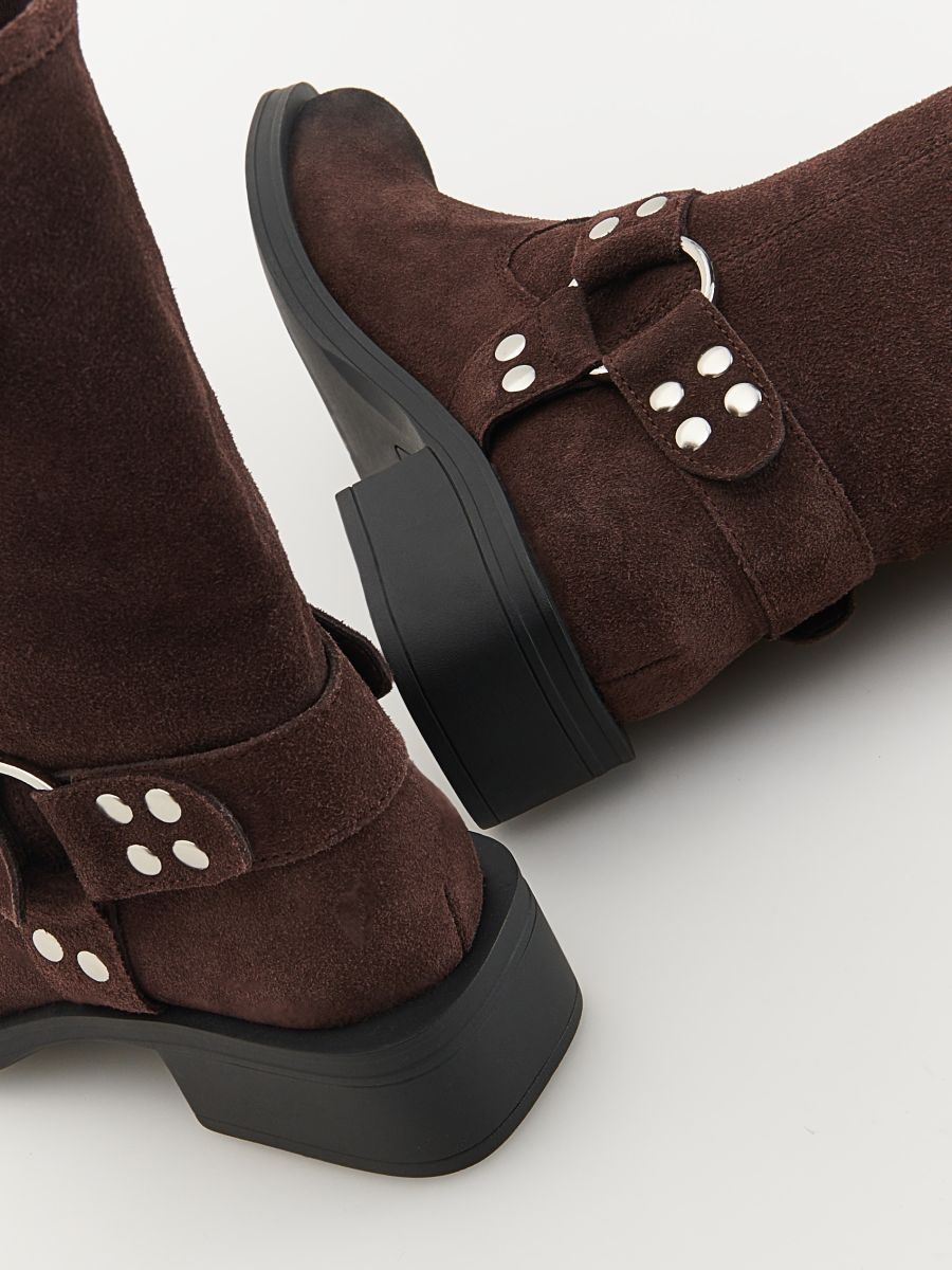 Bottines en daim - brun foncé - RESERVED - 4