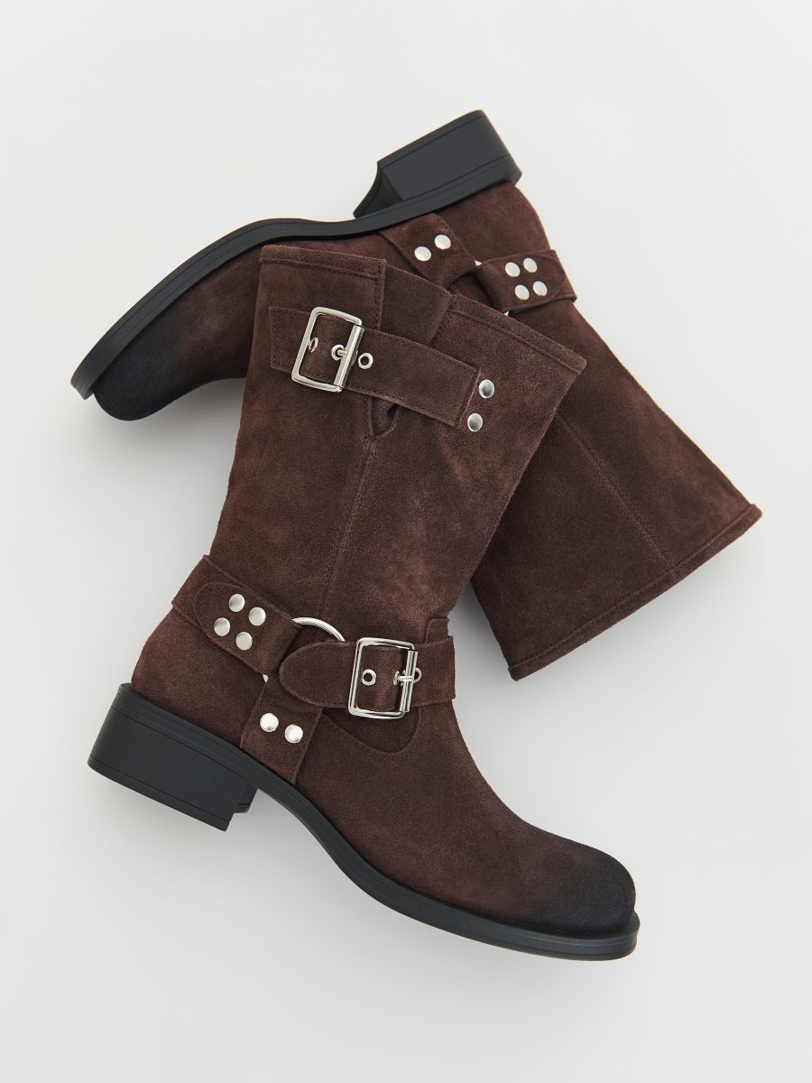 Bottines en daim - brun foncé - RESERVED - 5
