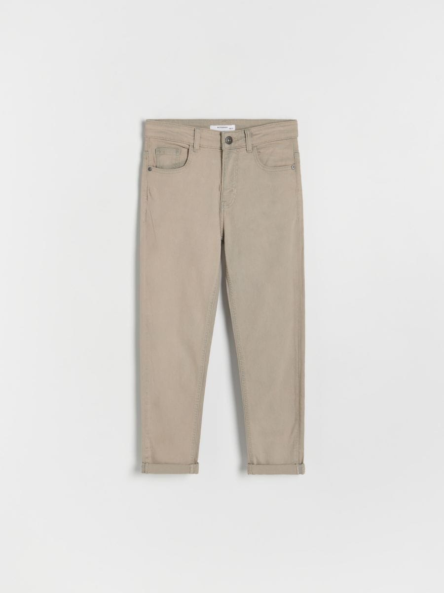 Elastic regular jeans - beige - RESERVED - 2