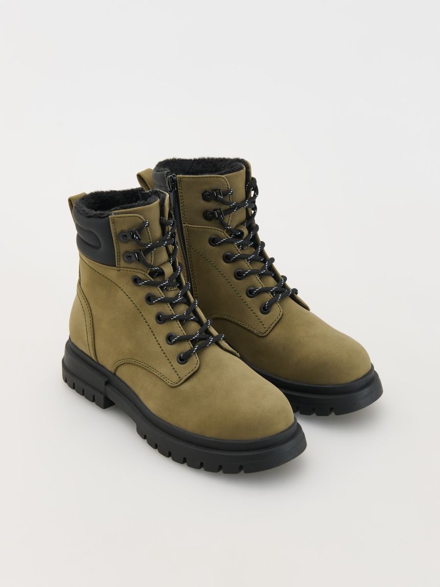 Botins de cano alto com atacadores - VERDE - RESERVED - 2