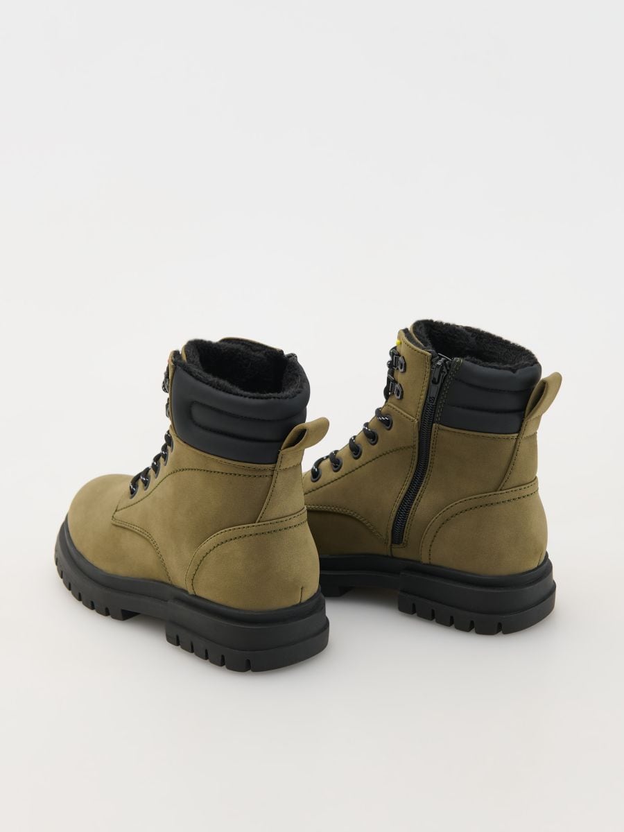 Botins de cano alto com atacadores - VERDE - RESERVED - 3