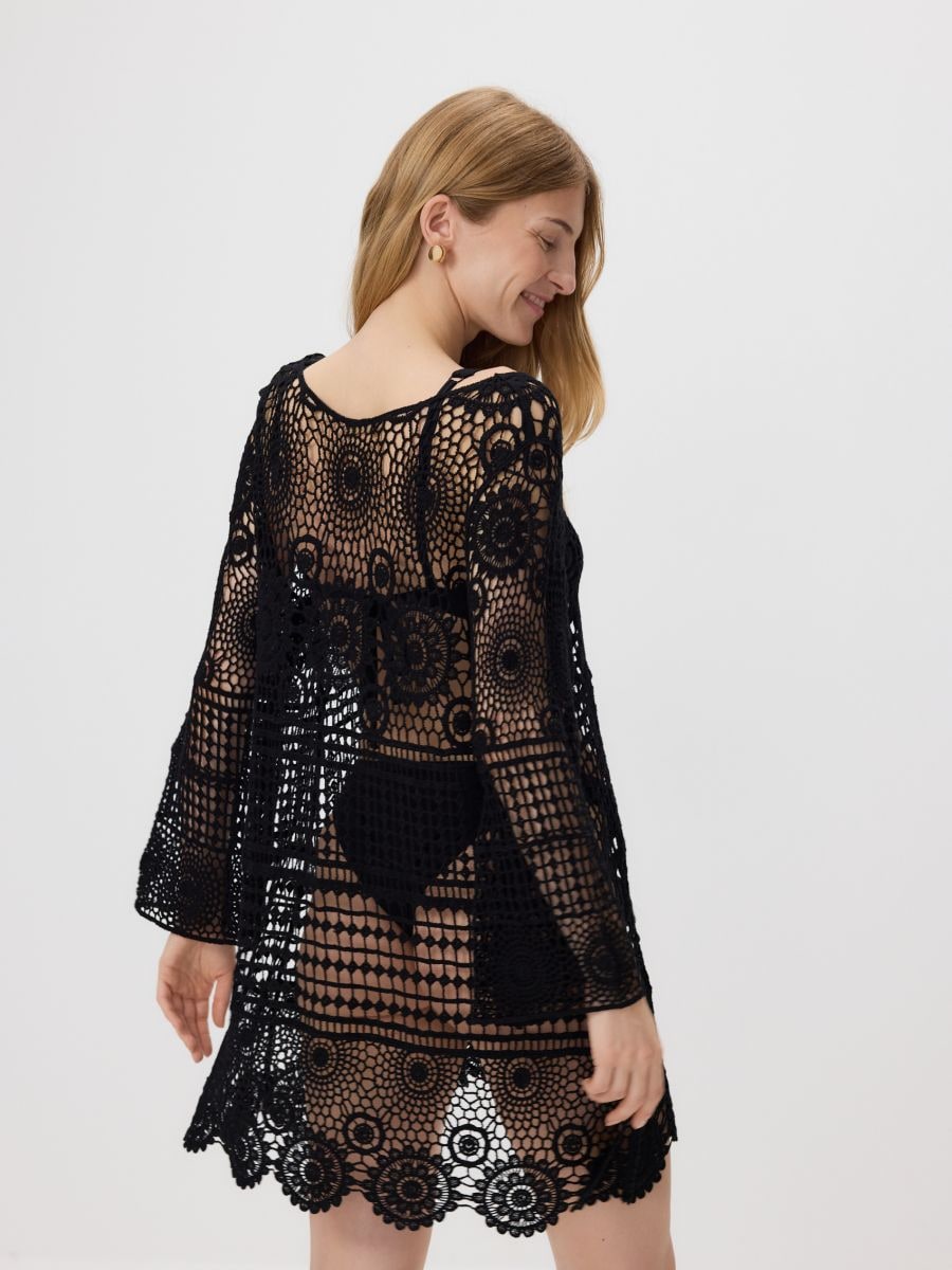 Beach jersey cover up - black - RESERVED