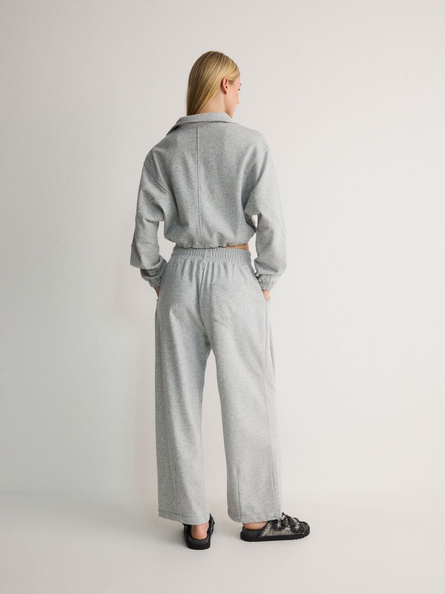 Spodnie dresowe oversize - jasnoszary - RESERVED - 2