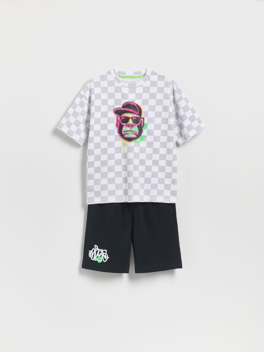 Cotton set with print - light grey - RESERVED - 2