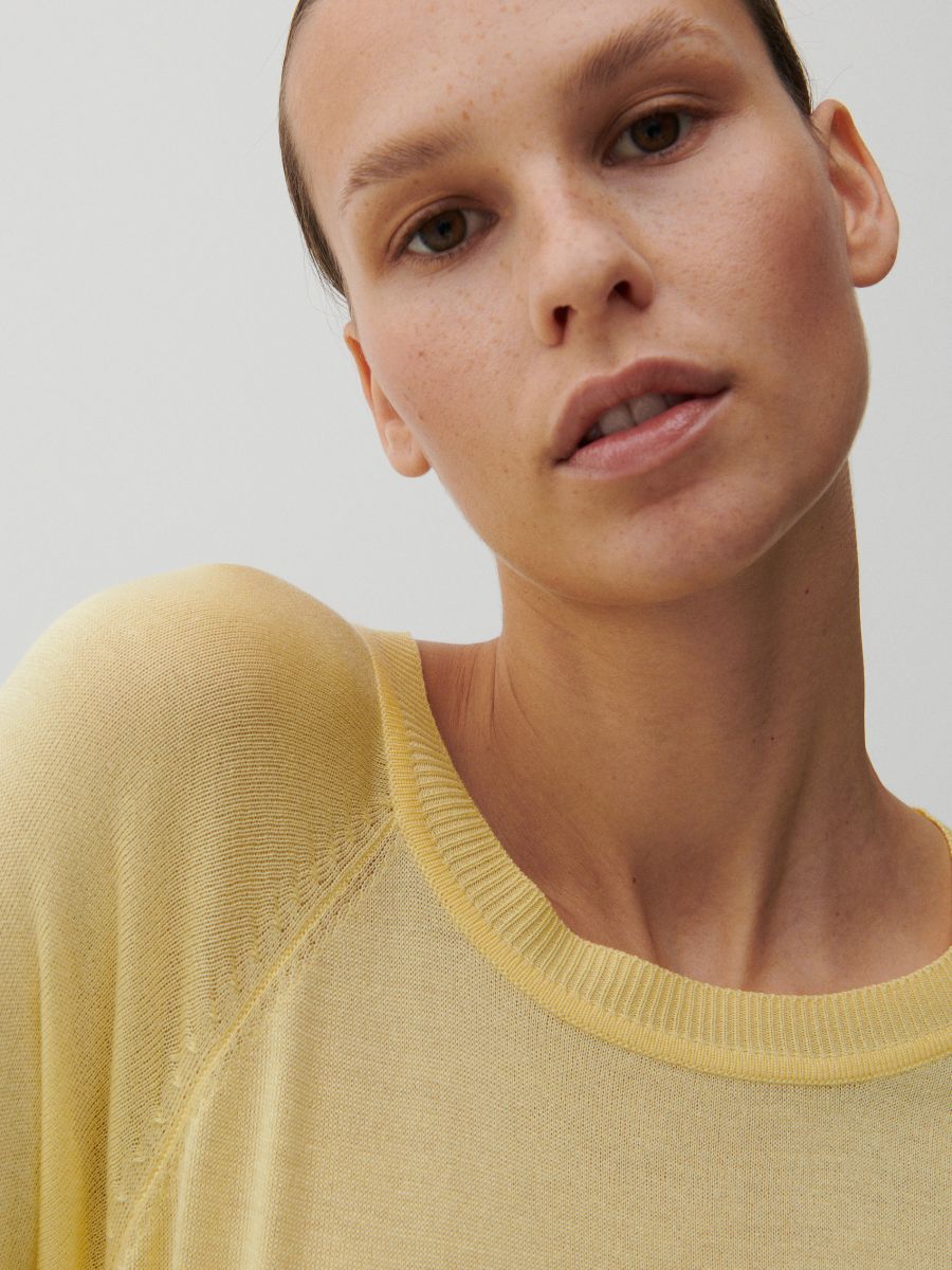 Lightweight viscose blend jumper - light yellow - RESERVED - 2