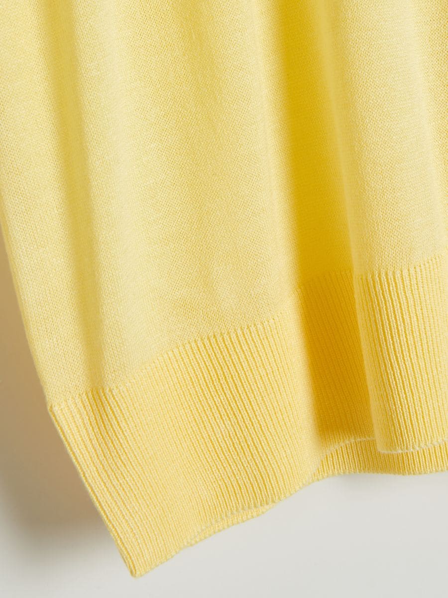 Lightweight viscose blend jumper - light yellow - RESERVED - 4