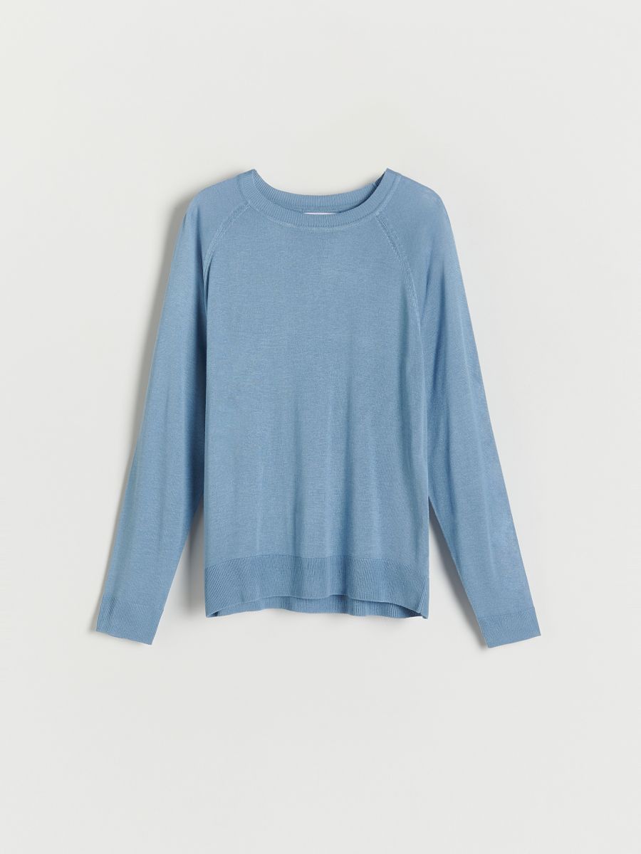 Lightweight viscose blend jumper - light blue - RESERVED - 3