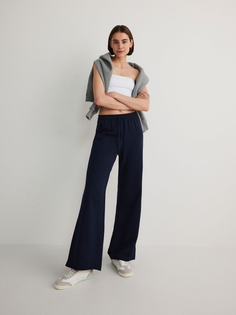 LADIES` TROUSERS - navy - RESERVED