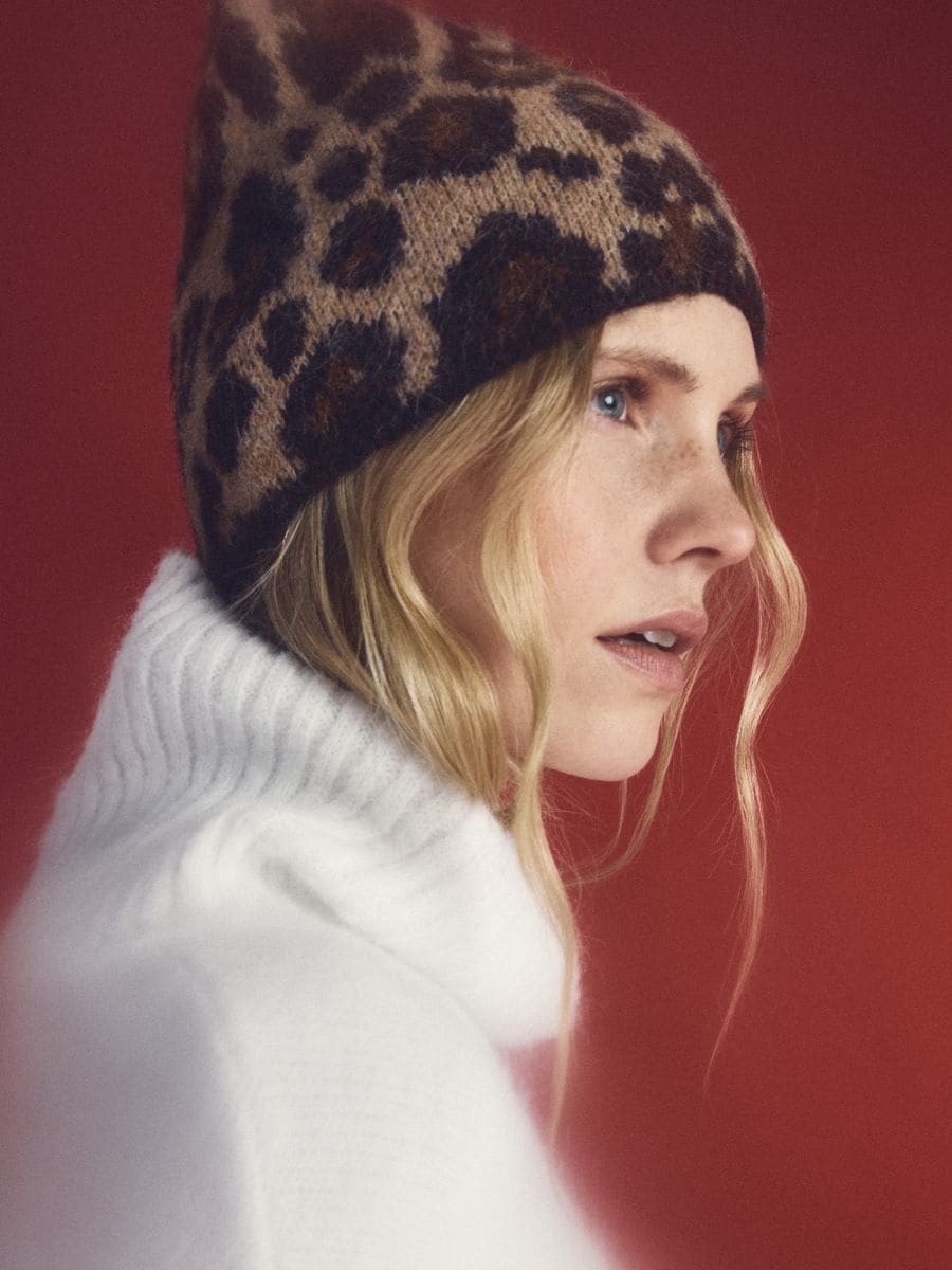 Kapa s visokim sadržajem alpaka vune - šareno - RESERVED