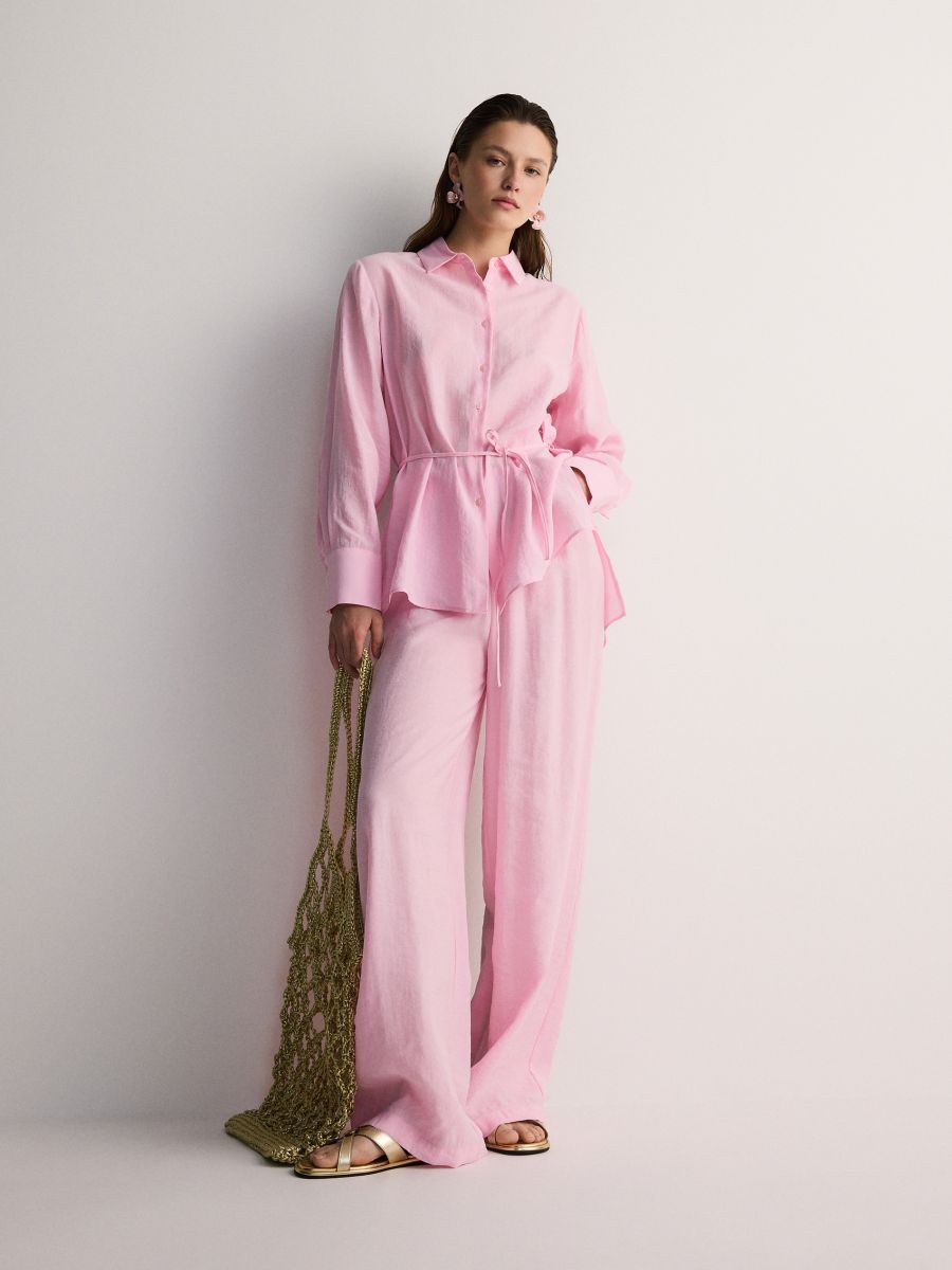 Modal rich trousers - pink - RESERVED