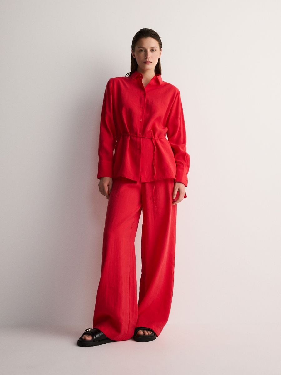 Modal rich trousers - red - RESERVED
