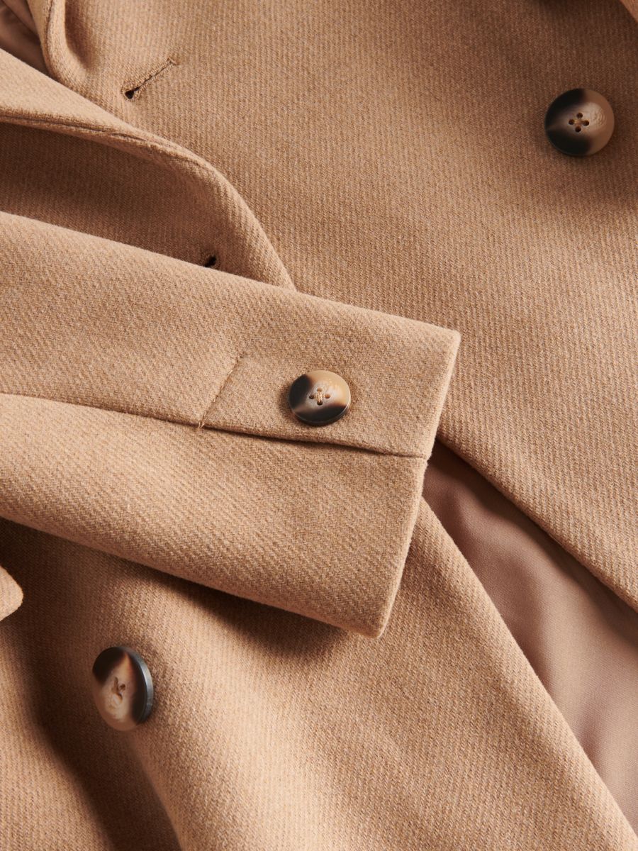 Frakke i uldblanding - beige - RESERVED - 6