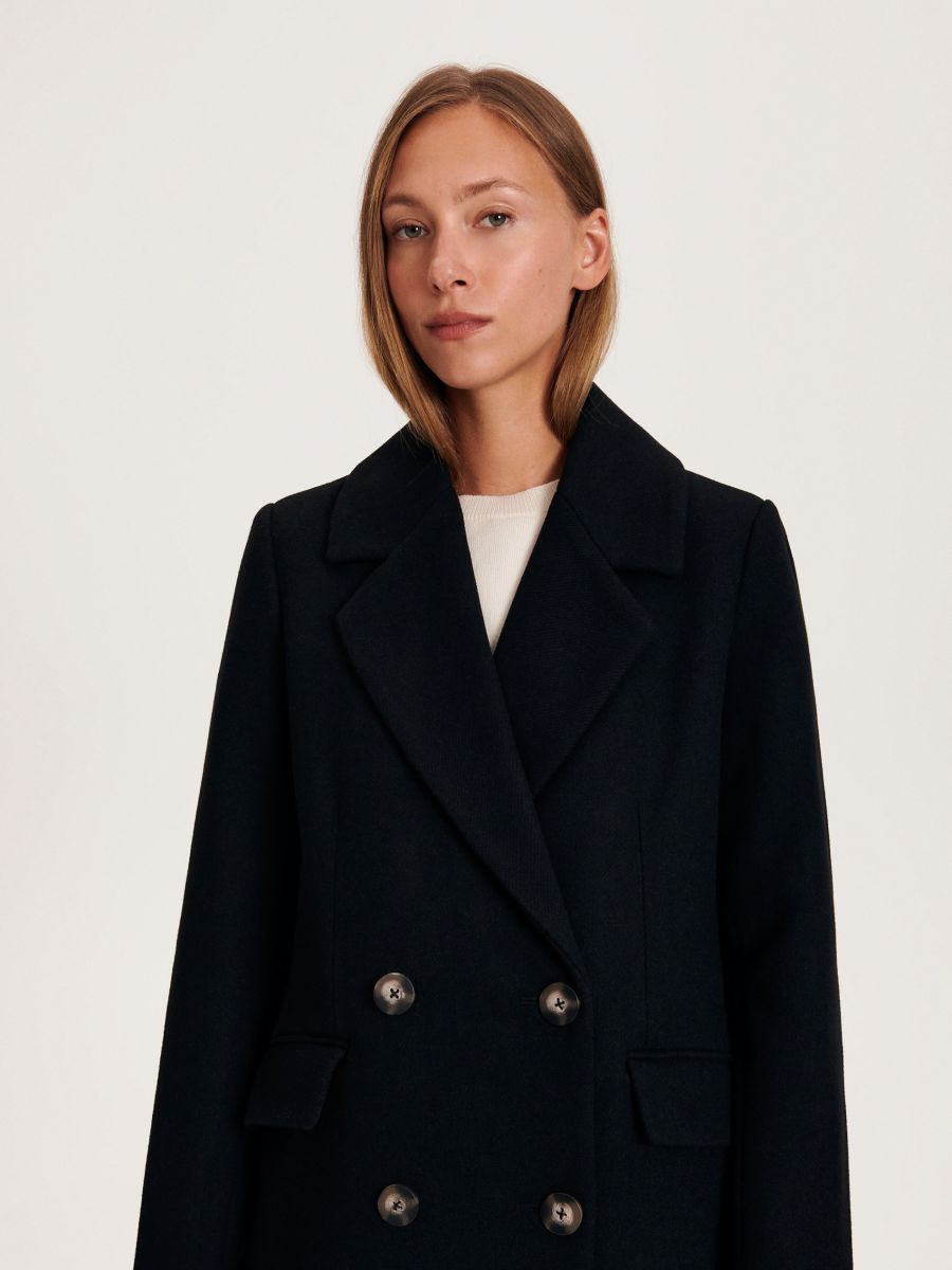 Wool blend coat - black - RESERVED - 4