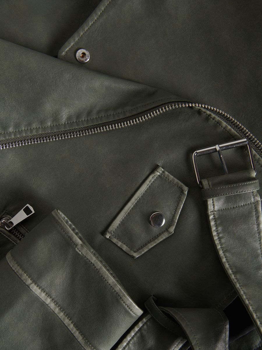 LADIES` OUTER JACKET & BELT - pepaljasto zelena - RESERVED - 9