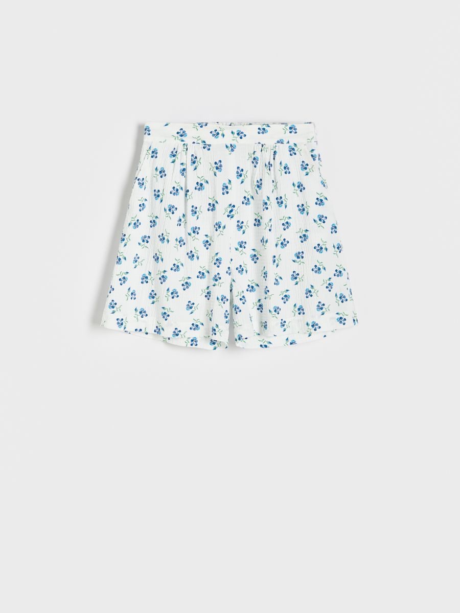 Shorts with contrasting ruffle details - multicolor - RESERVED - 4