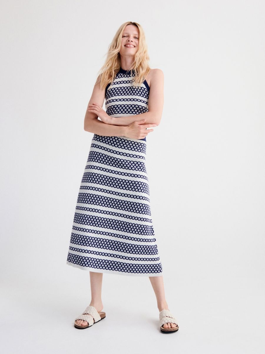 Jersey skirt with original pattern - multicolor - RESERVED - 5