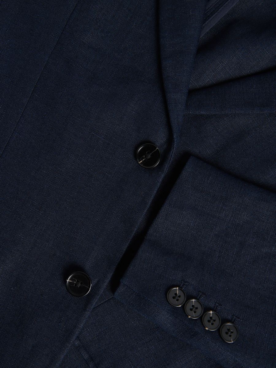 Regular fit linen blazer - navy - RESERVED - 2