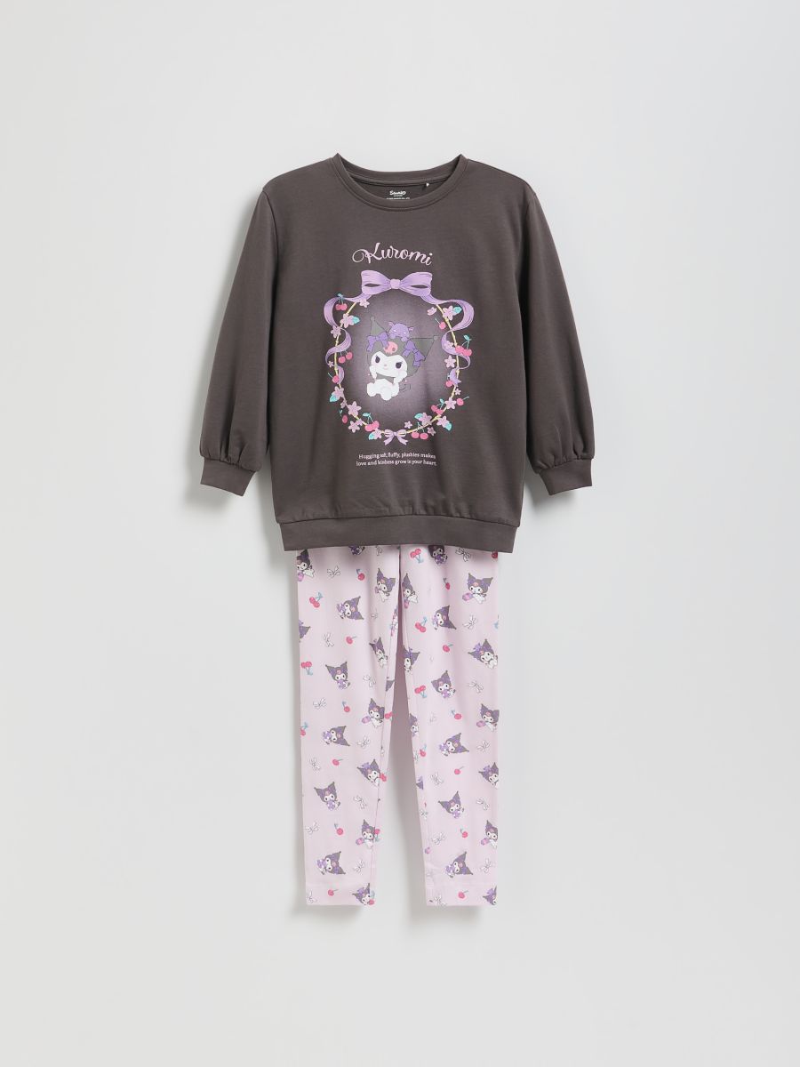 Kuromi two-piece pajamas - dark grey - RESERVED