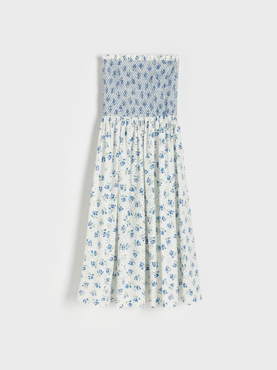 Dress with decorative shirring - multicolor - RESERVED - 6