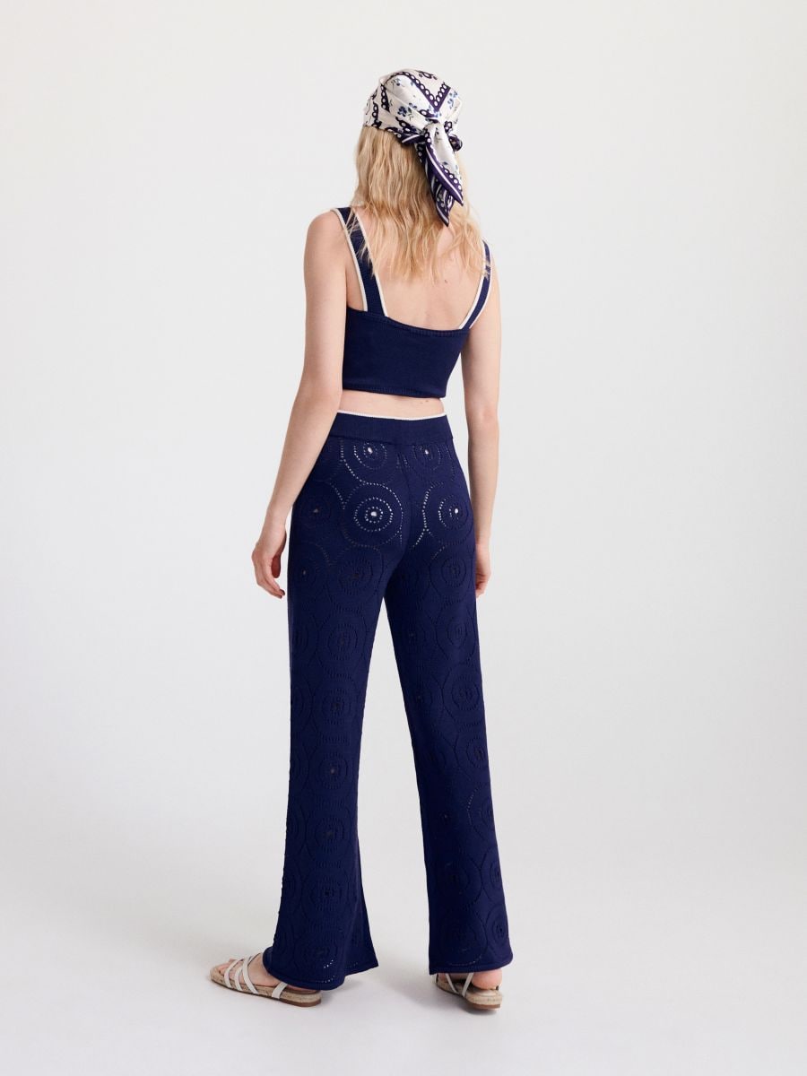 Openwork trousers - navy - RESERVED - 3