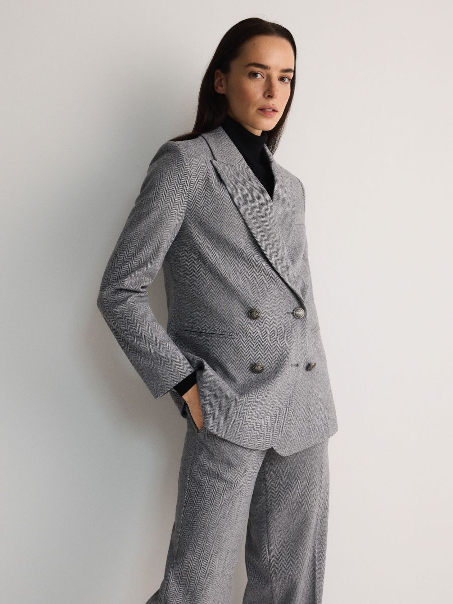 LADIES` BLAZER - dark grey - RESERVED