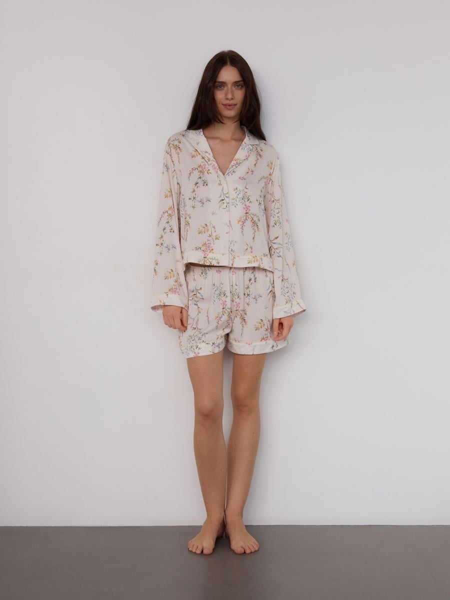 Ensemble de pyjama deux pièces à motifs - nude - RESERVED - 2