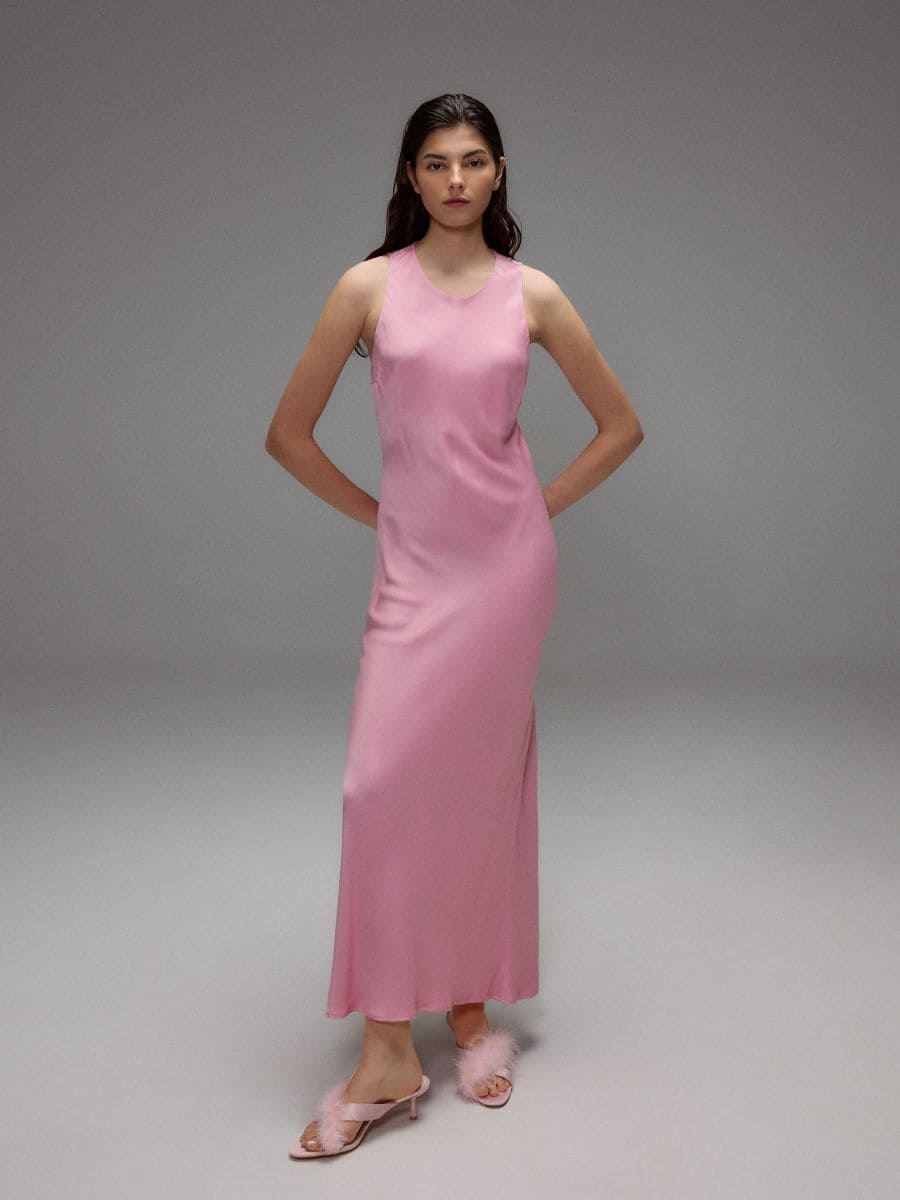 Mules with faux feathers - pastel pink - RESERVED - 6