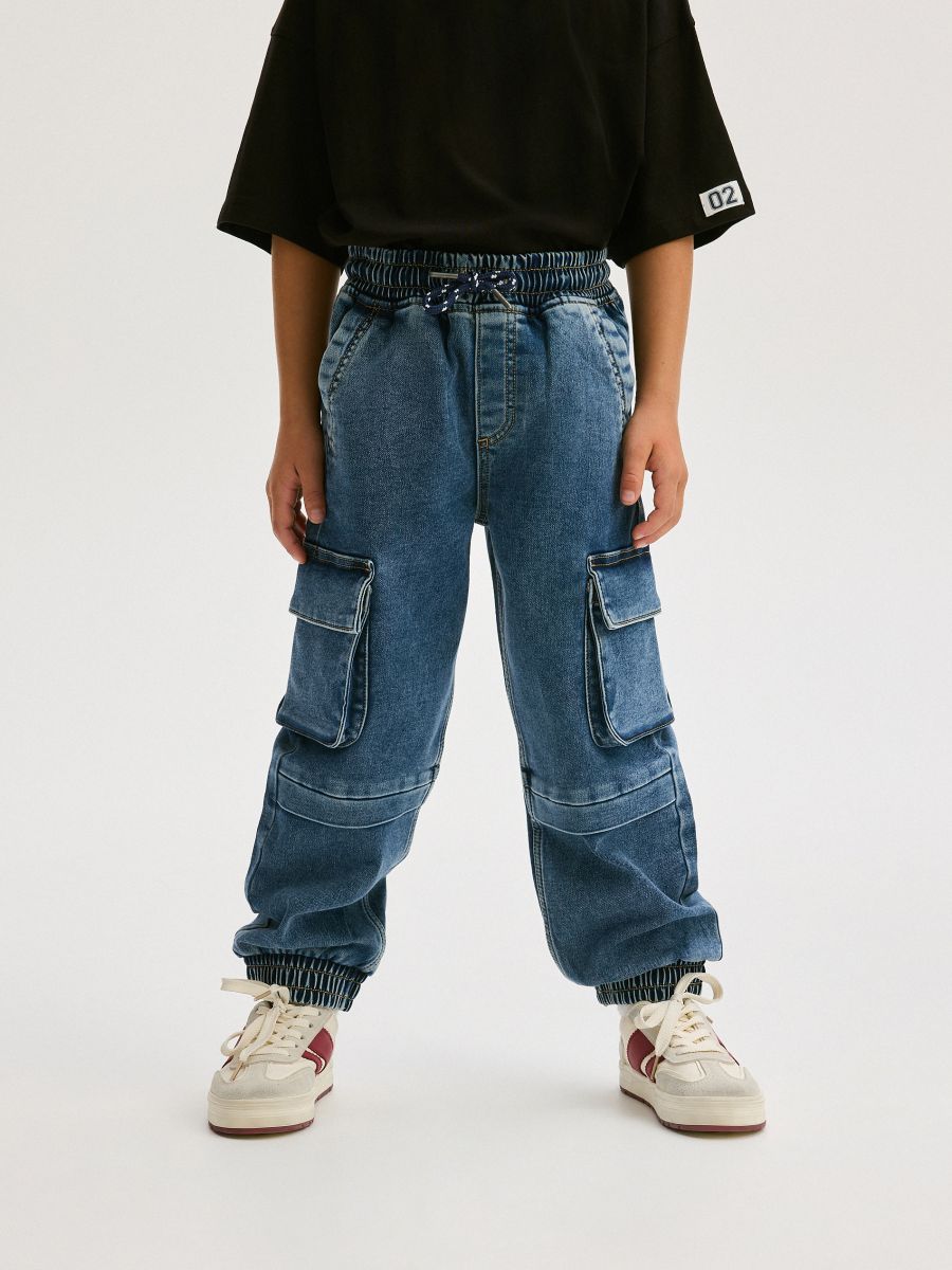 Elastic jogger jeans - blue jeans - RESERVED - 12