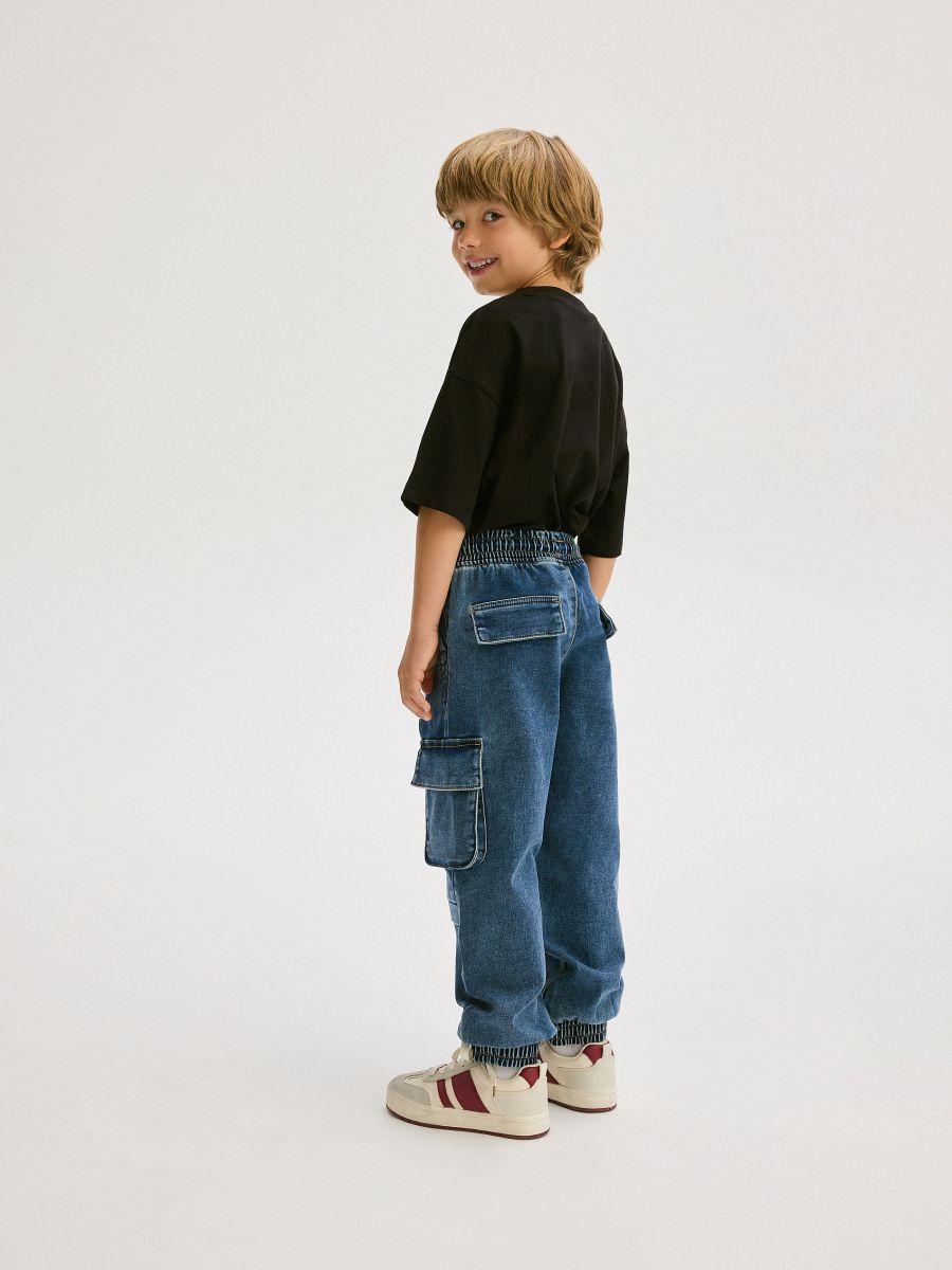 Elastic jogger jeans - blue jeans - RESERVED - 14