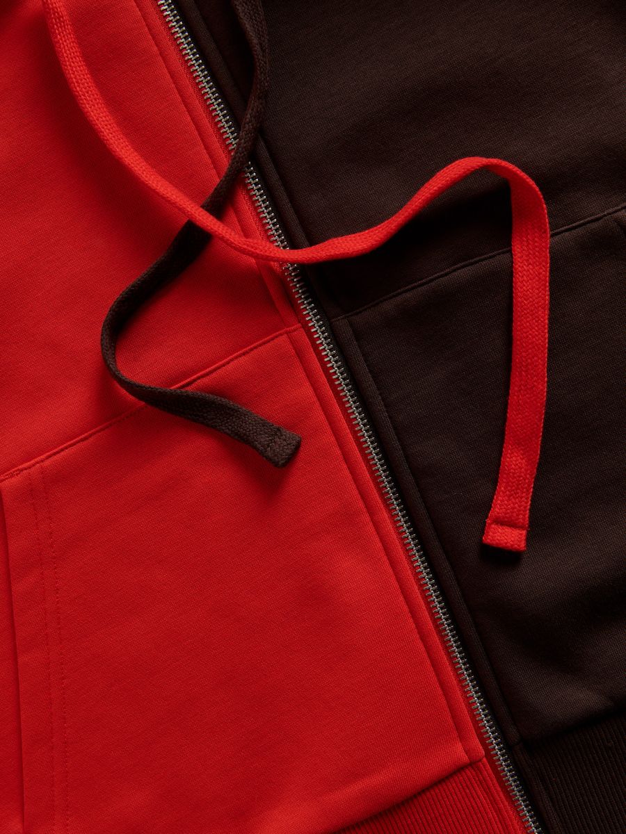 Zip up hoodie - red - RESERVED - 4