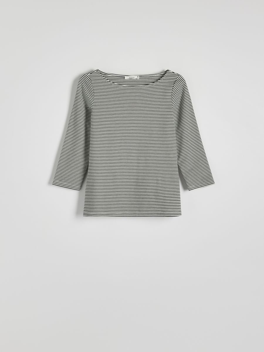 Stribet bluse - flerfarvet - RESERVED - 4
