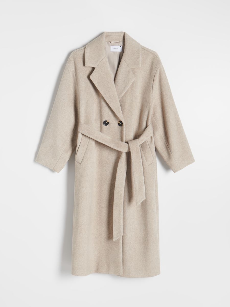 Coat with belt - taupe - RESERVED - 4