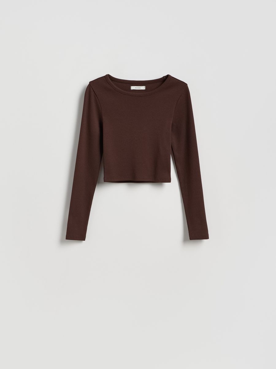 Short cotton longsleeve - brown - RESERVED
