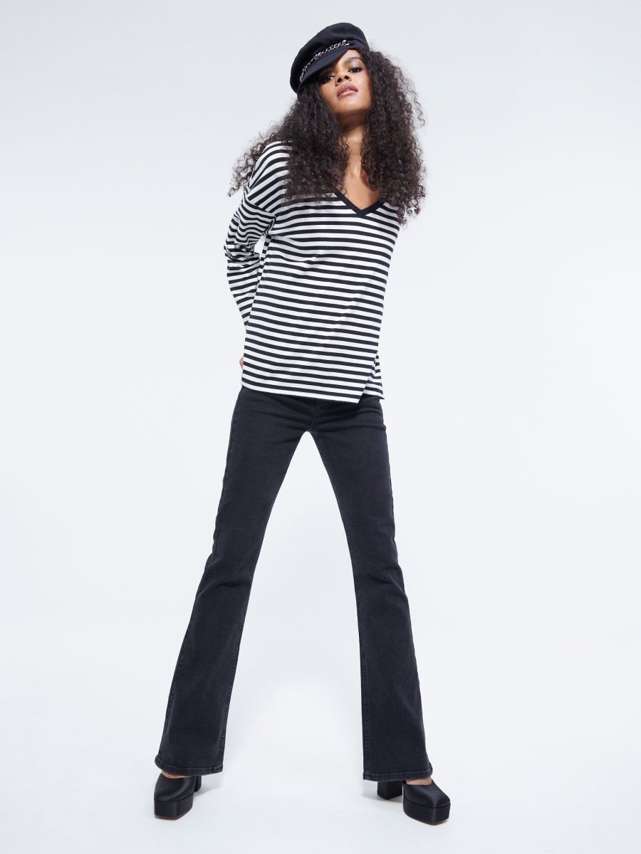 Langarmshirt im Regular-Fit - bunt - RESERVED - 2