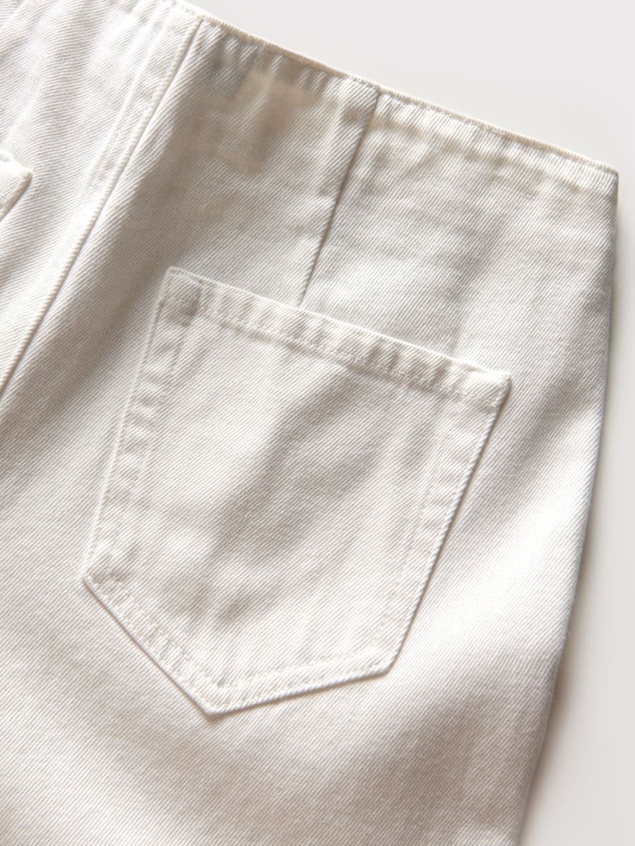 Pamučne slim pantalone - belo - RESERVED - 2