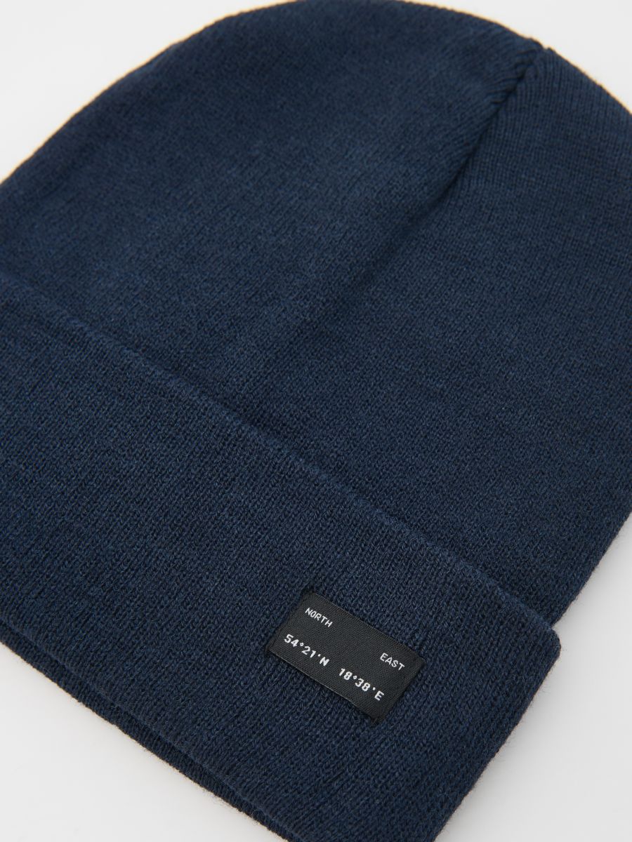 Beanie with patch - navy - RESERVED - 2