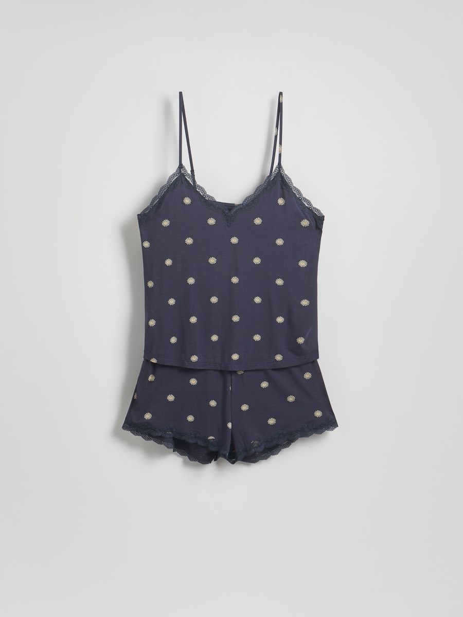 Zweiteiliges Pyjama-Set - marineblau  - RESERVED - 4
