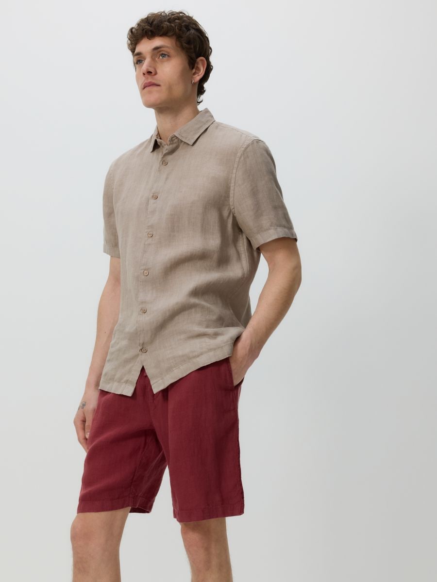 Linen jogger shorts - copper - RESERVED - 2