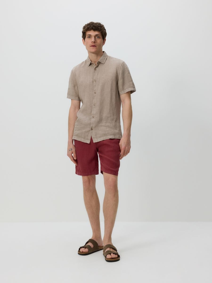 Linen jogger shorts - copper - RESERVED - 3