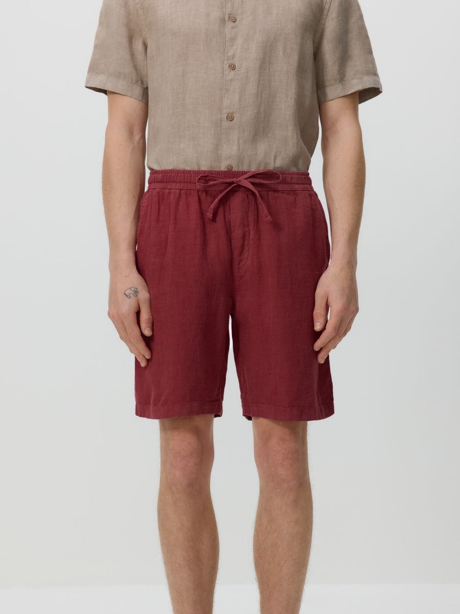 Linen jogger shorts - copper - RESERVED - 4
