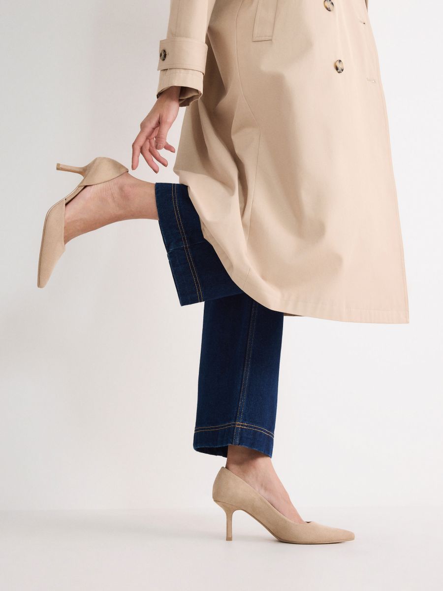 Faux suede pumps - nude - RESERVED