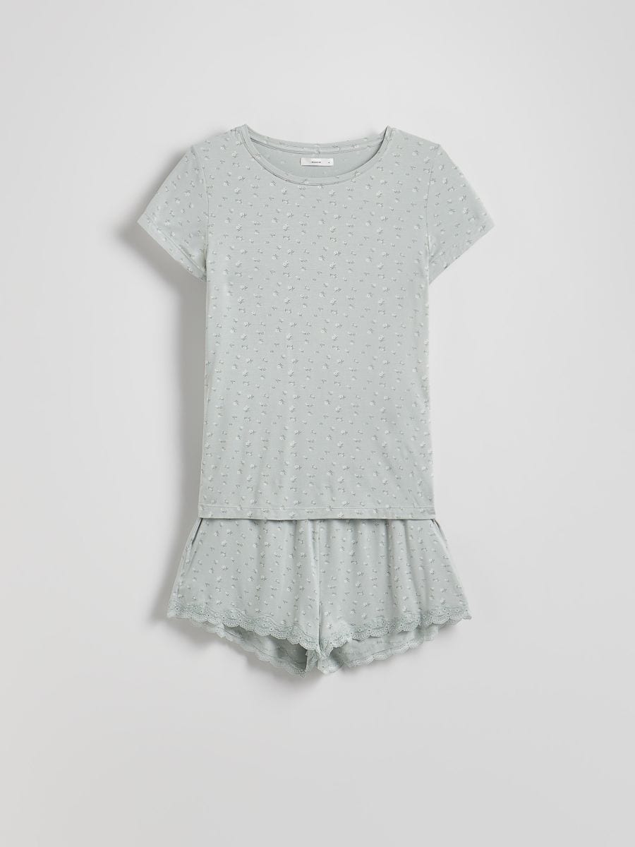 Zweiteiliges Pyjama-Set - blassgrün - RESERVED - 4