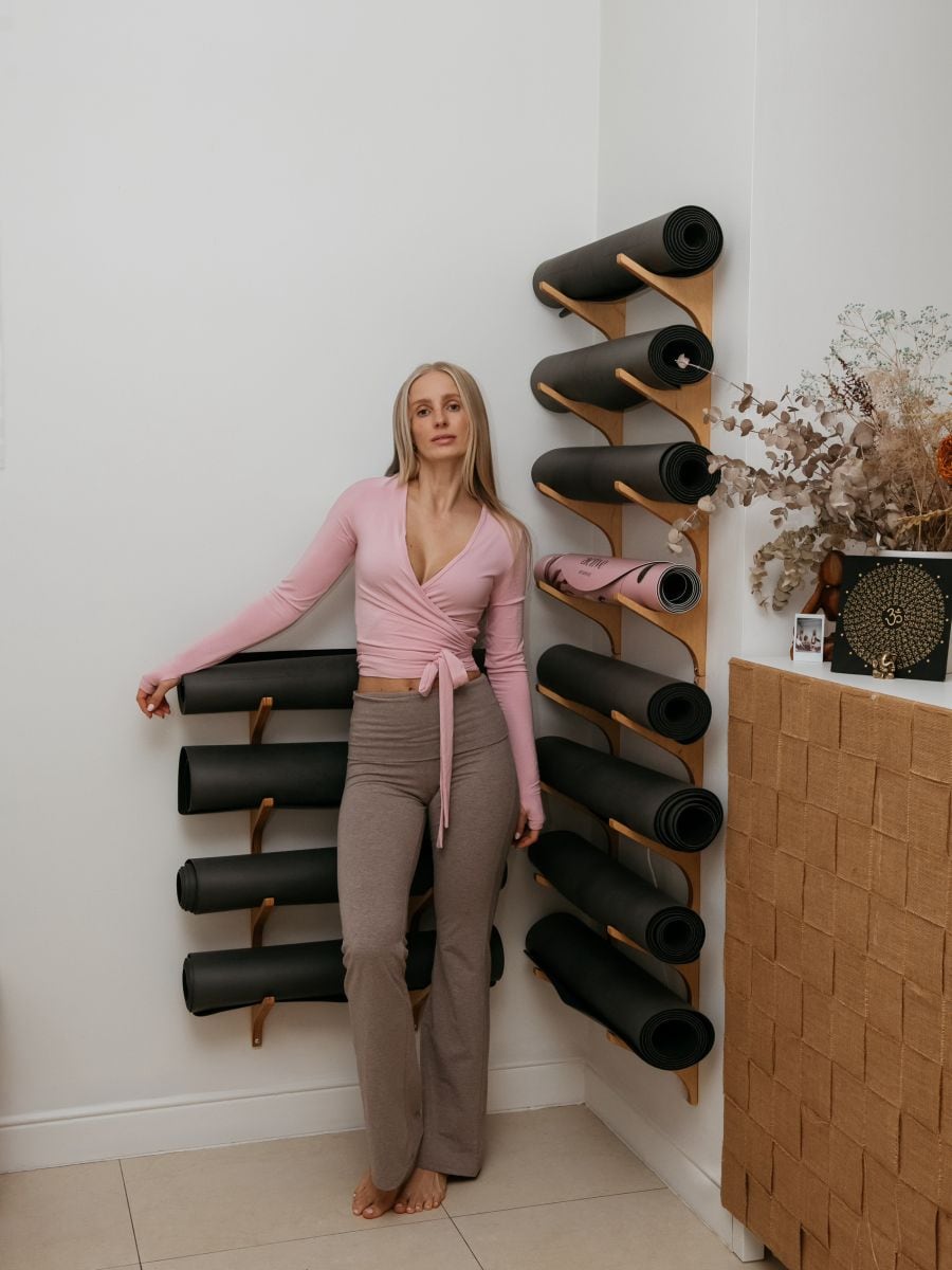 Sportinės kelnės su medvilne - pilkai ruda (taupe) - RESERVED