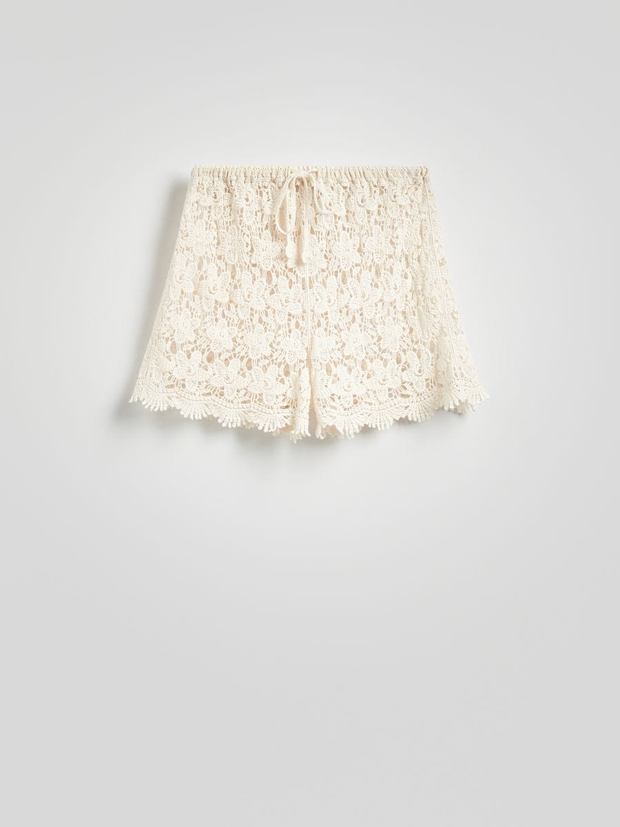 LADIES` SHORTS - кремовий - RESERVED