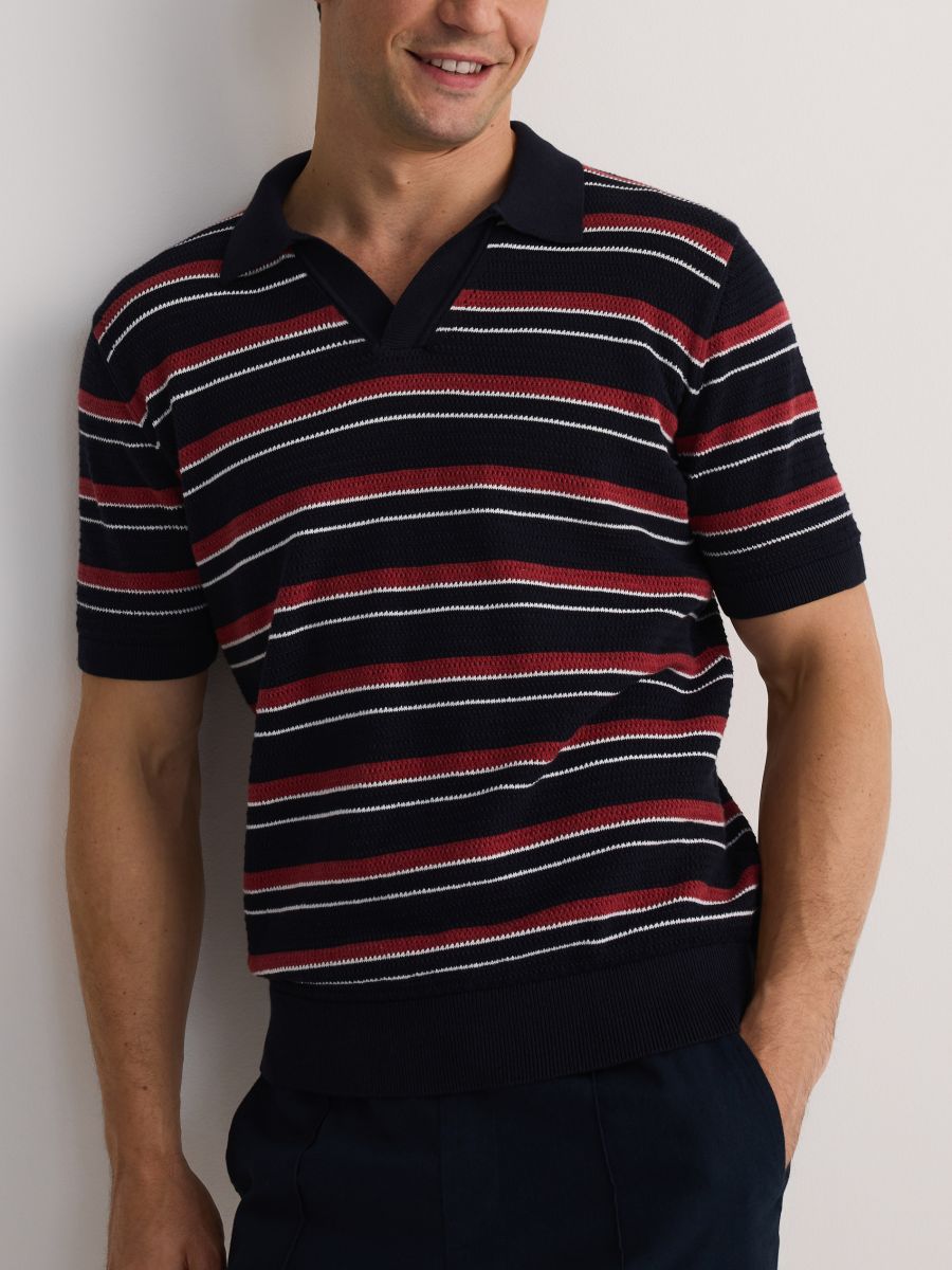 Polo structuré regular fit - Multicolore - RESERVED - 5