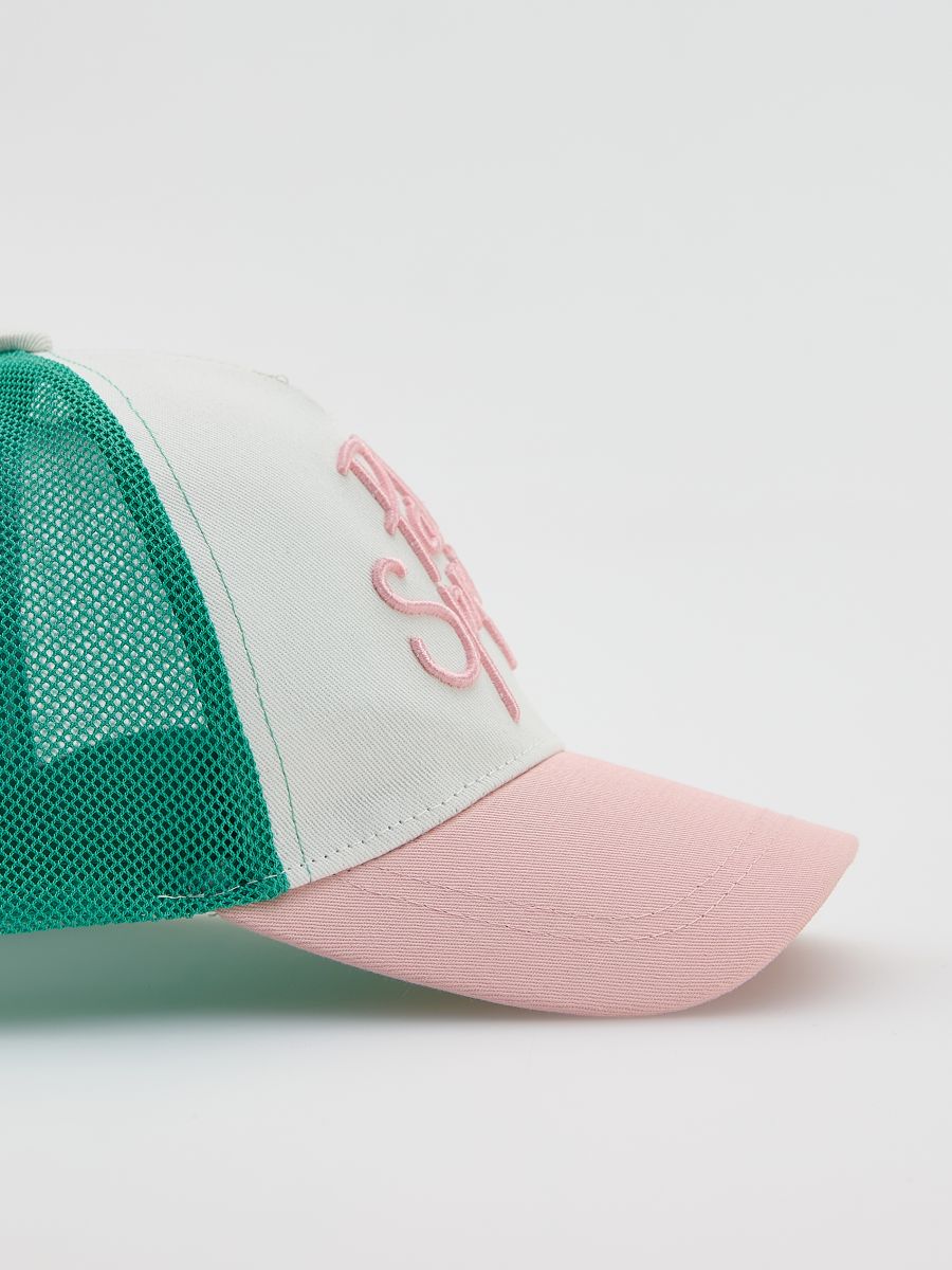 Kačket s vezom - pastelno pink  - RESERVED - 2