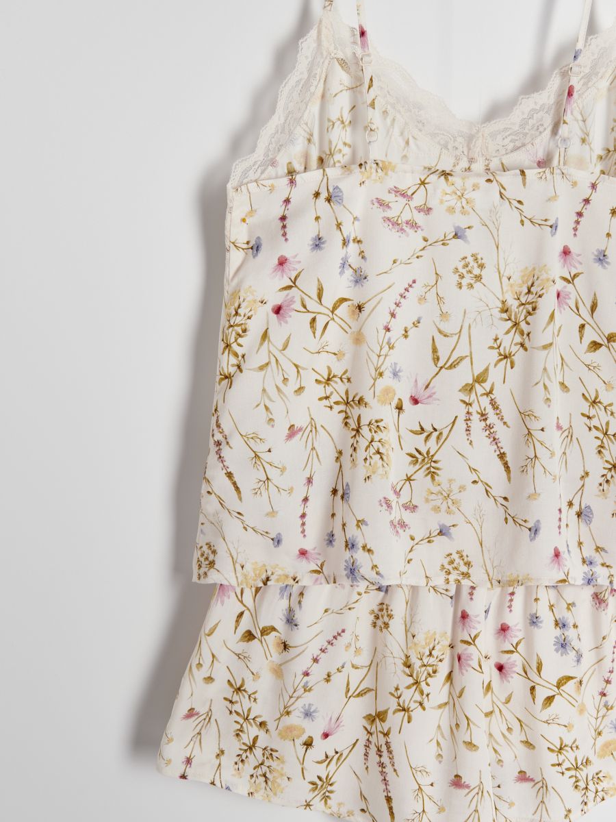 Two piece viscose pyjama set - nude - RESERVED - 5