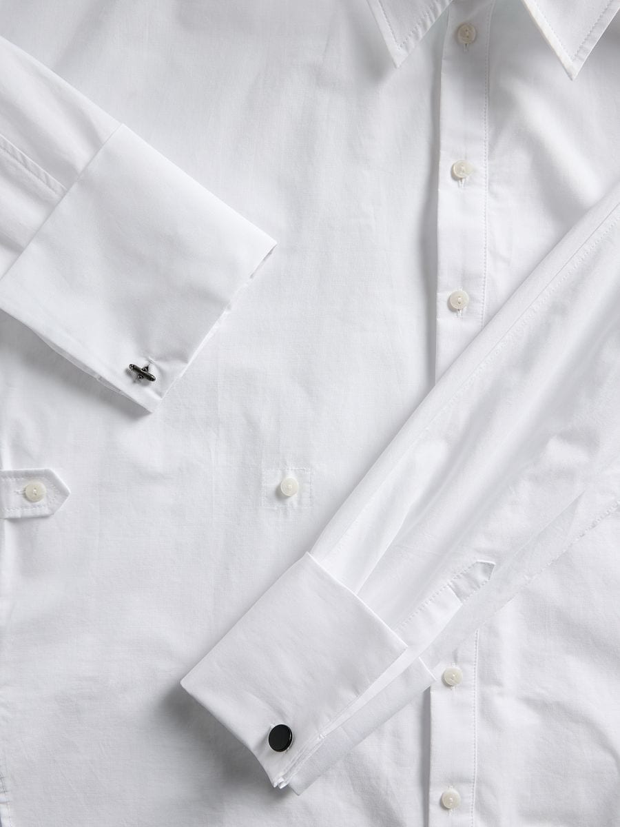 Camicia lunga con vita regolabile - bianco - RESERVED - 8
