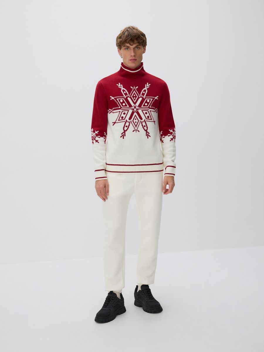 Regular fit tracksuit bottoms - cream - RESERVED